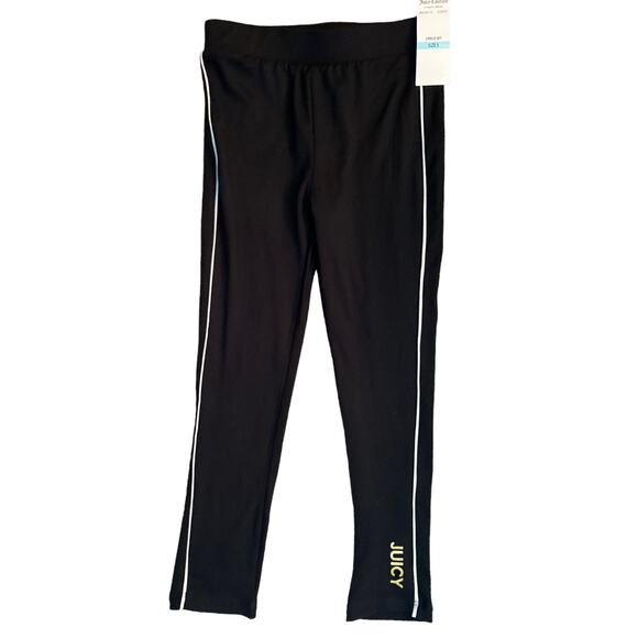 Juicy Couture Girls Black Leggings Pants Size 5 NEW - Picture 1 of 1
